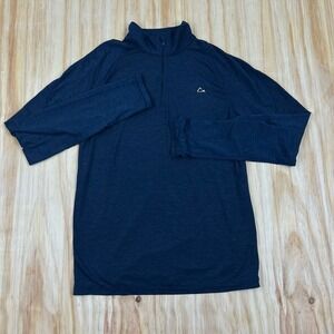 Merino Blend By Paradox 1/4 Zip Pullover Mens Sz S Blue DriRelease Fresh Guard